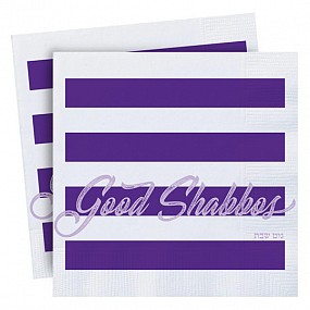 Purple Shabbat Napkins  