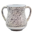 Aluminium Washing Cup Grey/White Marble