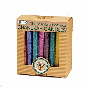 Coloured Chanuka Candles - Beeswax