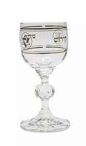 6 Kiddush Cups with 'kiddush' in hebrew 